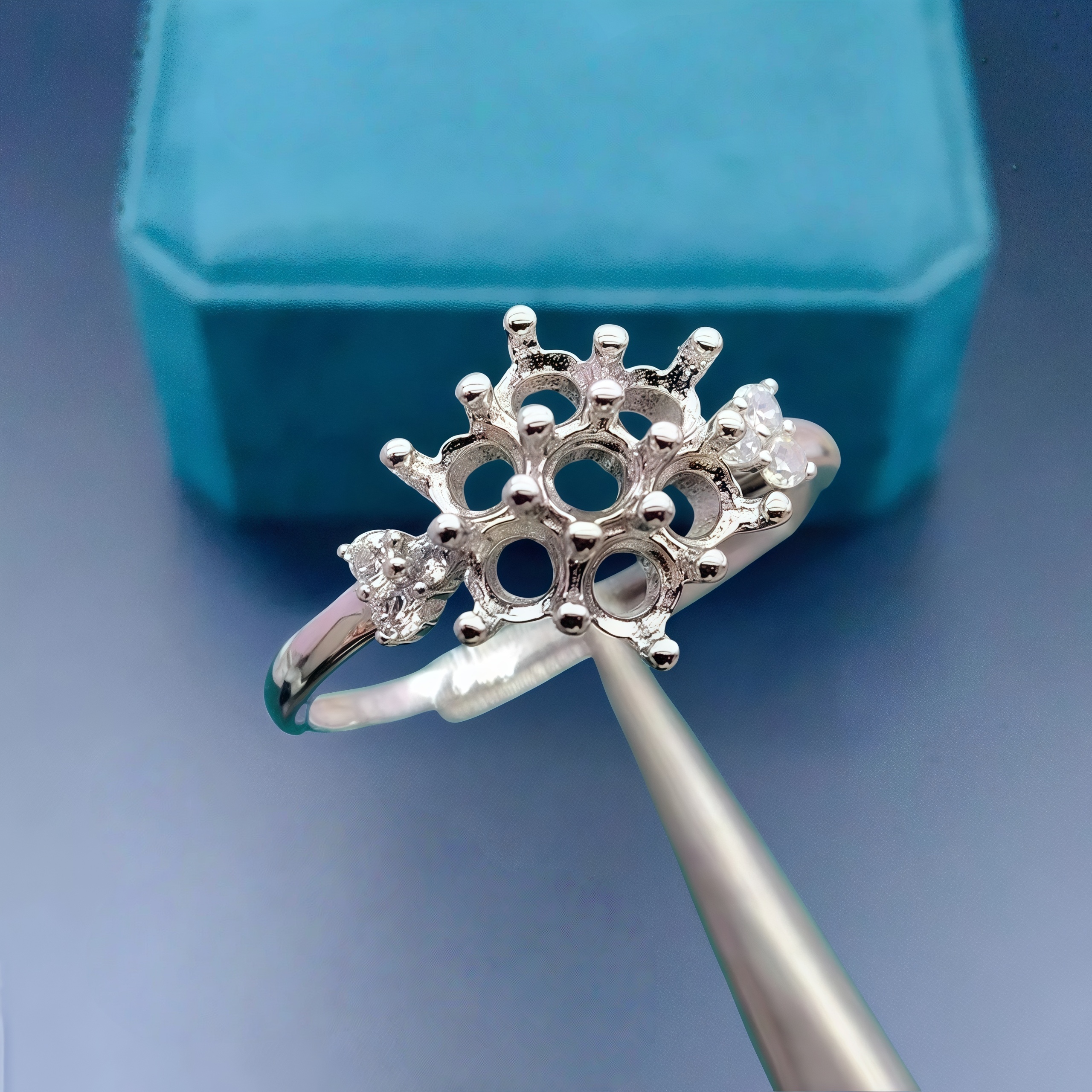 Women Fashion Rings - Setting 3mm Round Stone Fashion DIY