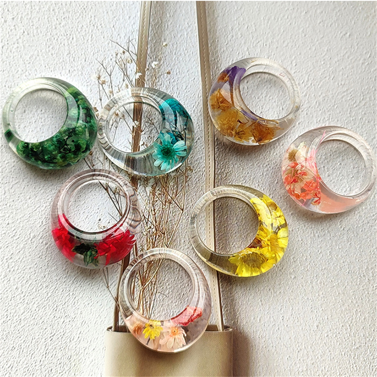 Transparent Resin Ring with Re - огляд і ціна Women'S Real Y2K Fashion