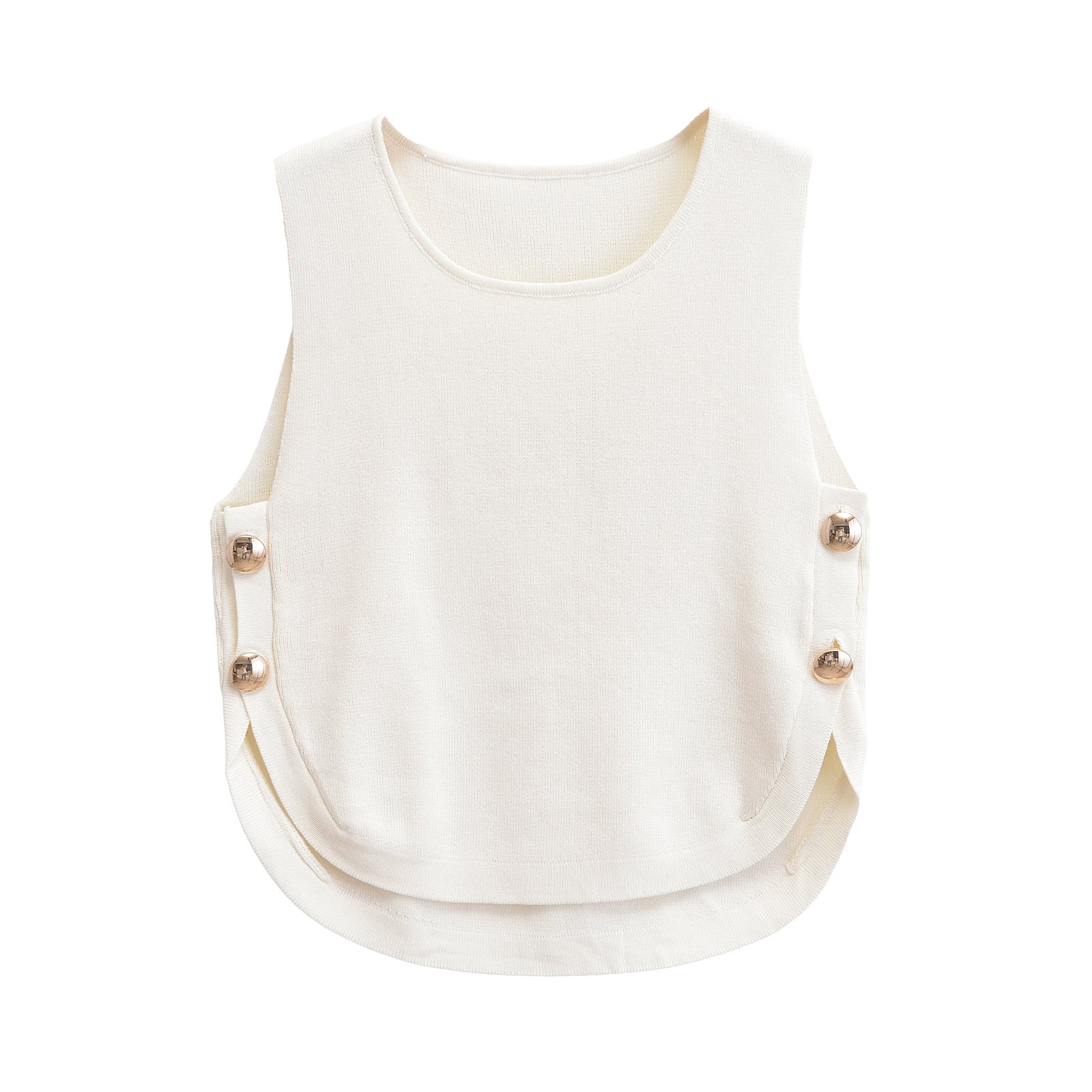 2025   Women's  Chic  Sleevele - огляд і ціна Asymmetric Top Women