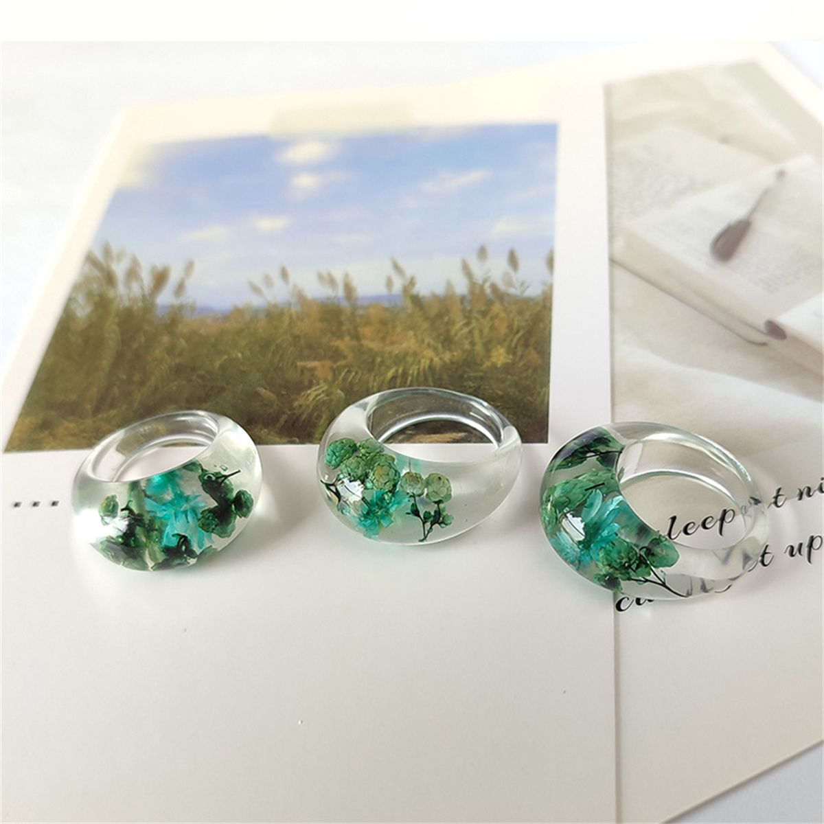 Transparent Resin Cute Ring Re - огляд і ціна Women'S Real Y2K Fashion