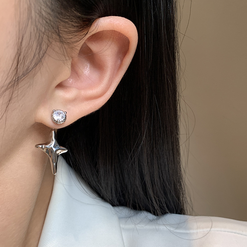 S925 Silver Needles Four-point - огляд і ціна Women'S Real Y2K Fashion