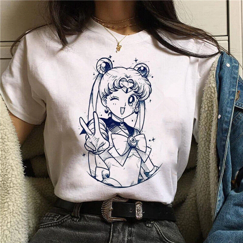 T Shirt 90s Anime Sailor Moon  - огляд і ціна Women'S Fashion From The 90S