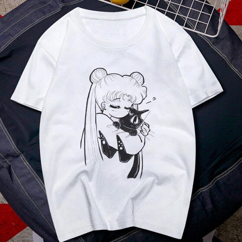 T Shirt 90s Anime Sailor Moon  - огляд і ціна Women'S Fashion From The 90S