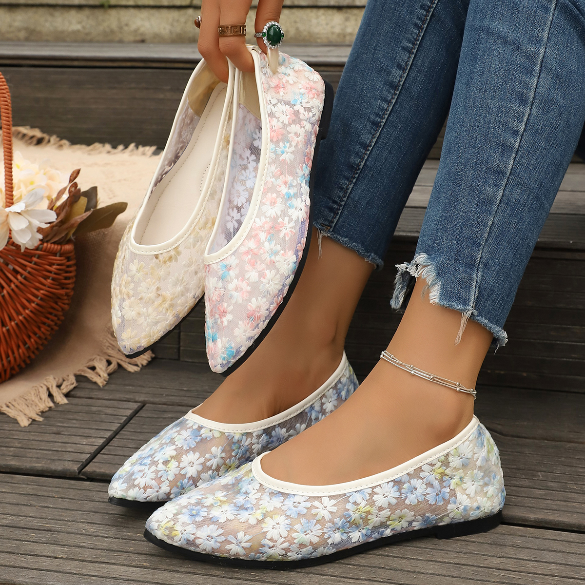 Summer Elegant Flower Low Heel - огляд і ціна Women'S Fashion Loafers