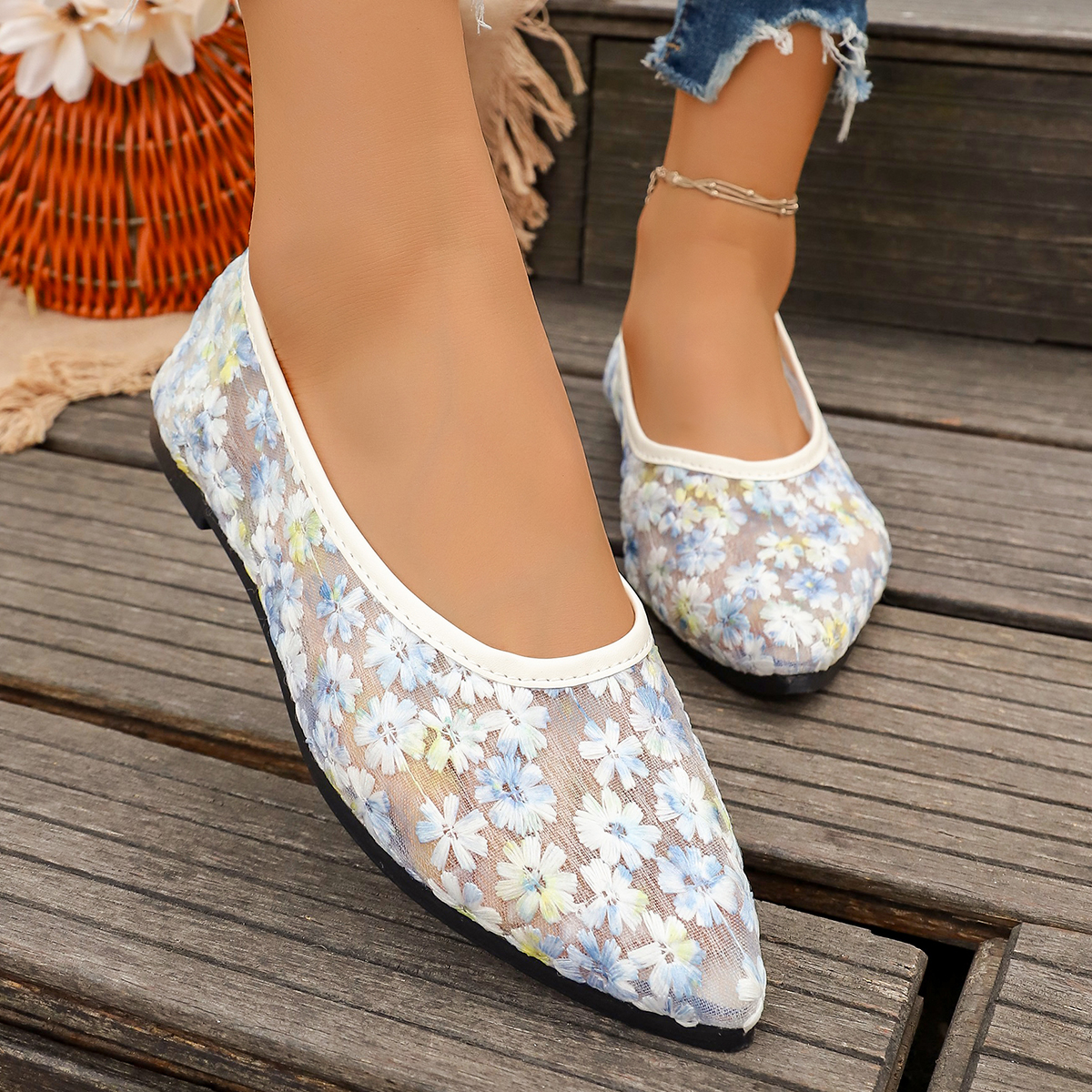 Summer Elegant Flower Low Heel - огляд і ціна Women'S Fashion Loafers