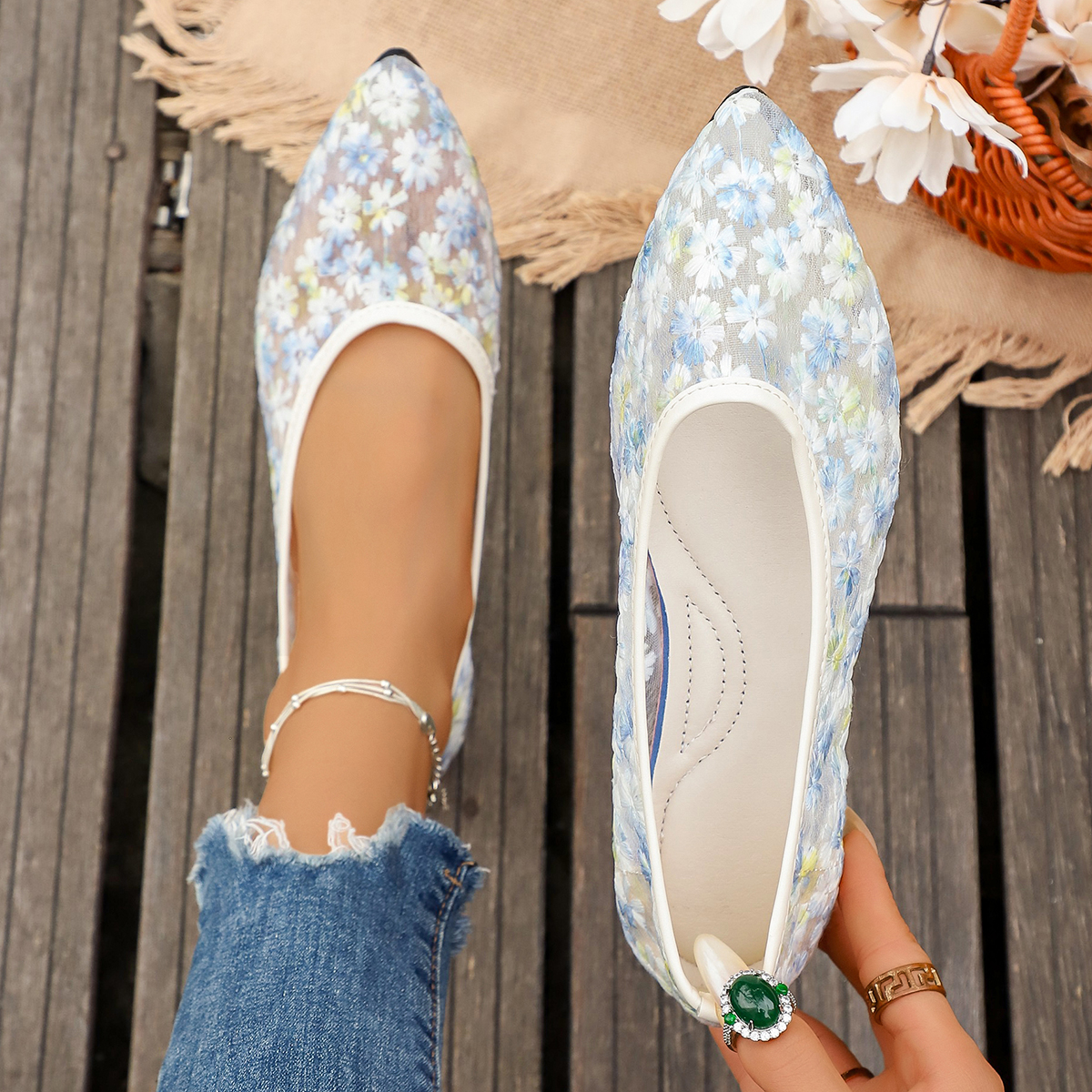Summer Elegant Flower Low Heel - огляд і ціна Women'S Fashion Loafers
