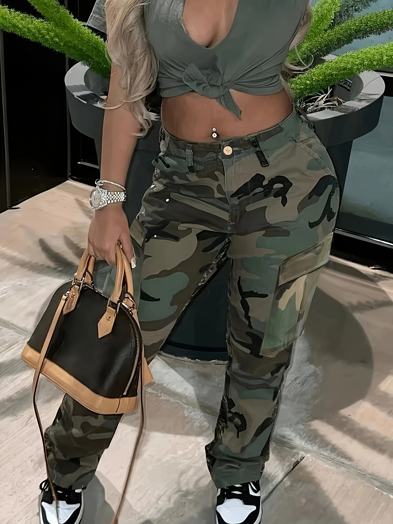 Women's Camo Cargo Pants - Mul - огляд і ціна Women'S Fashion Utility Pants