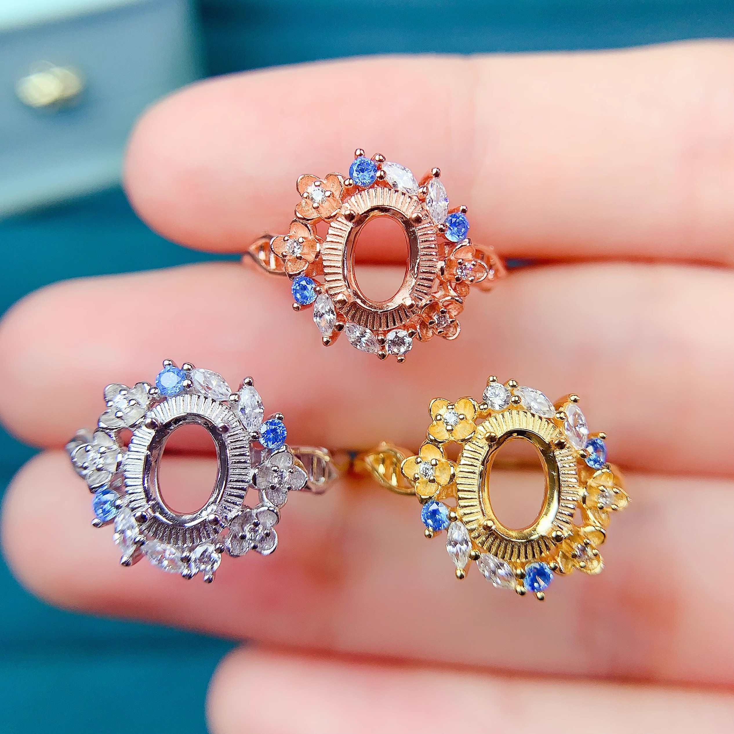 L S925 Sterling Silver Empty H - огляд і ціна Women Fashion Rings