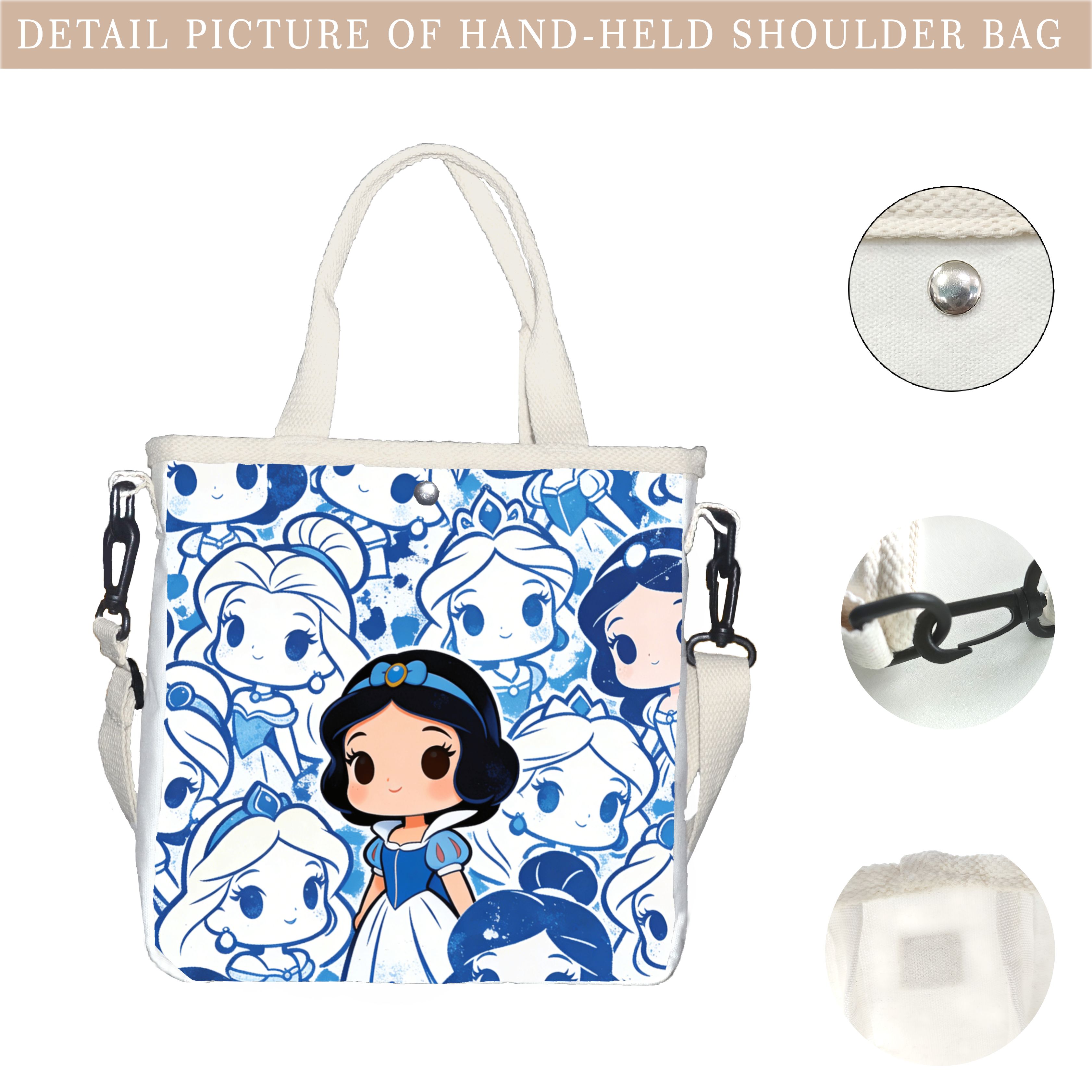 Cartoon snow white Characters  - огляд і ціна Canvas Tote Bag