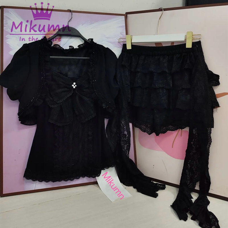 Mikumn Gothic Lolita Black Lac - огляд і ціна Lace Trim Cami