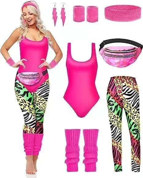 7 Pcs 80s Fancy Workout Costum - огляд і ціна Women'S Fashion From The 90S