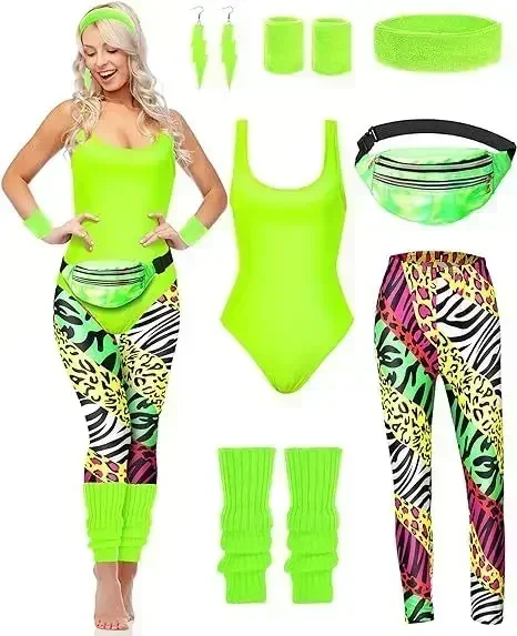 7 Pcs 80s Fancy Workout Costum - огляд і ціна Women'S Fashion From The 90S