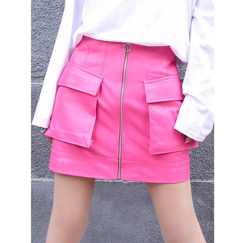 M-3XL Fashion Pink Real Leathe - огляд і ціна Women'S Real Y2K Fashion