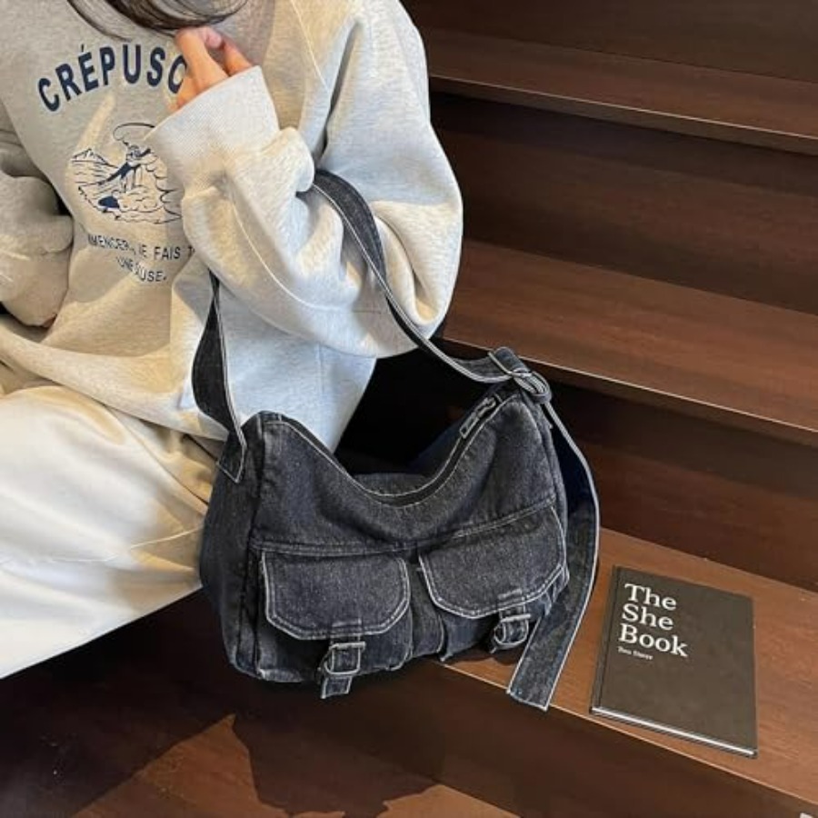 Denim Shoulder Bag Canvas Mess - огляд і ціна Canvas Tote Bag