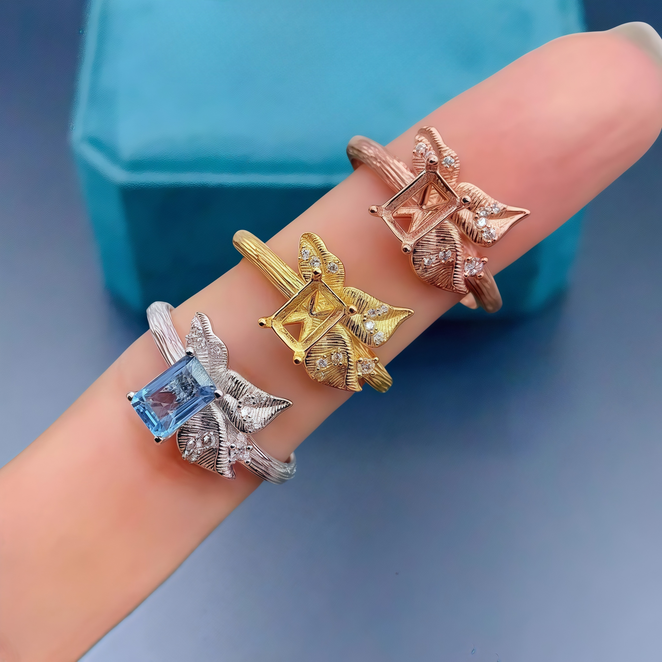 L S925 Sterling Silver Empty H - огляд і ціна Women Fashion Rings