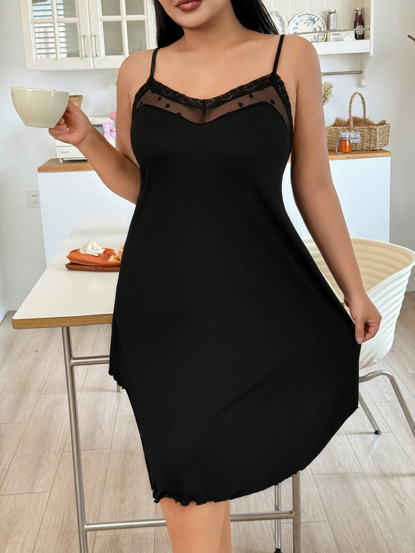 Women's Plus Size Elegant Loos - огляд і ціна Lace Trim Cami
