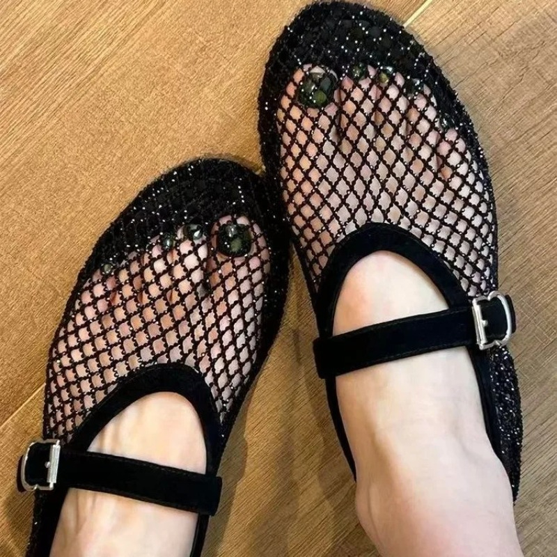 Hollow Rhinestone Baotou Sanda - огляд і ціна Women'S Fashion Loafers