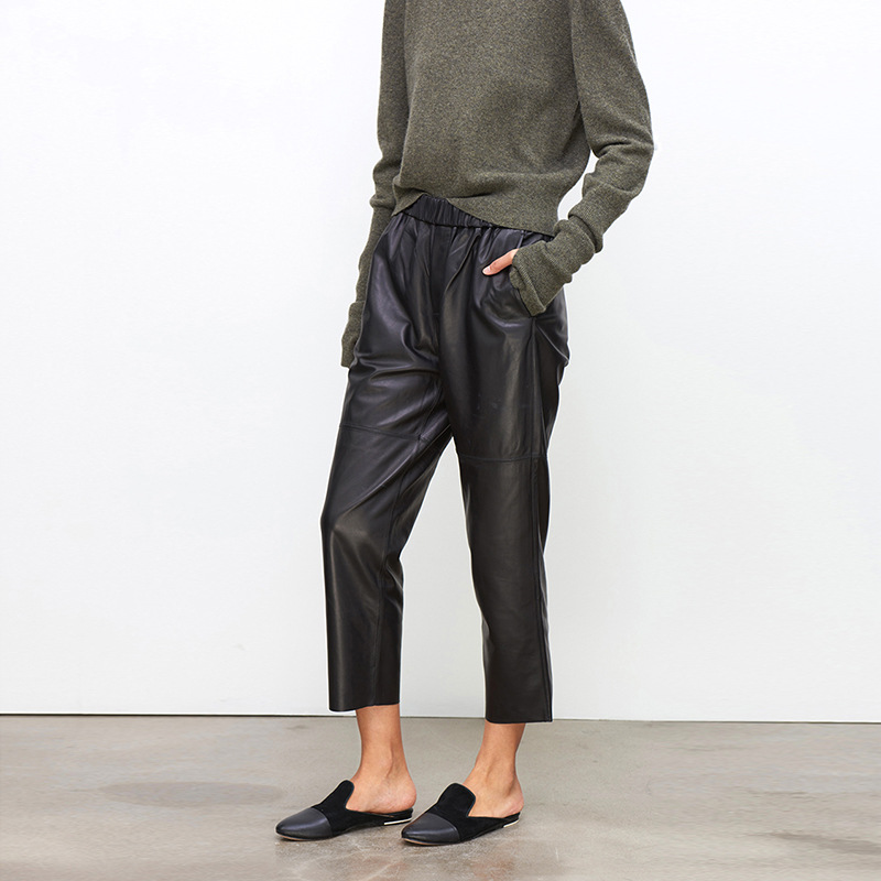 Genuine Leather Harem Pants Wo - огляд і ціна Women'S Real Y2K Fashion