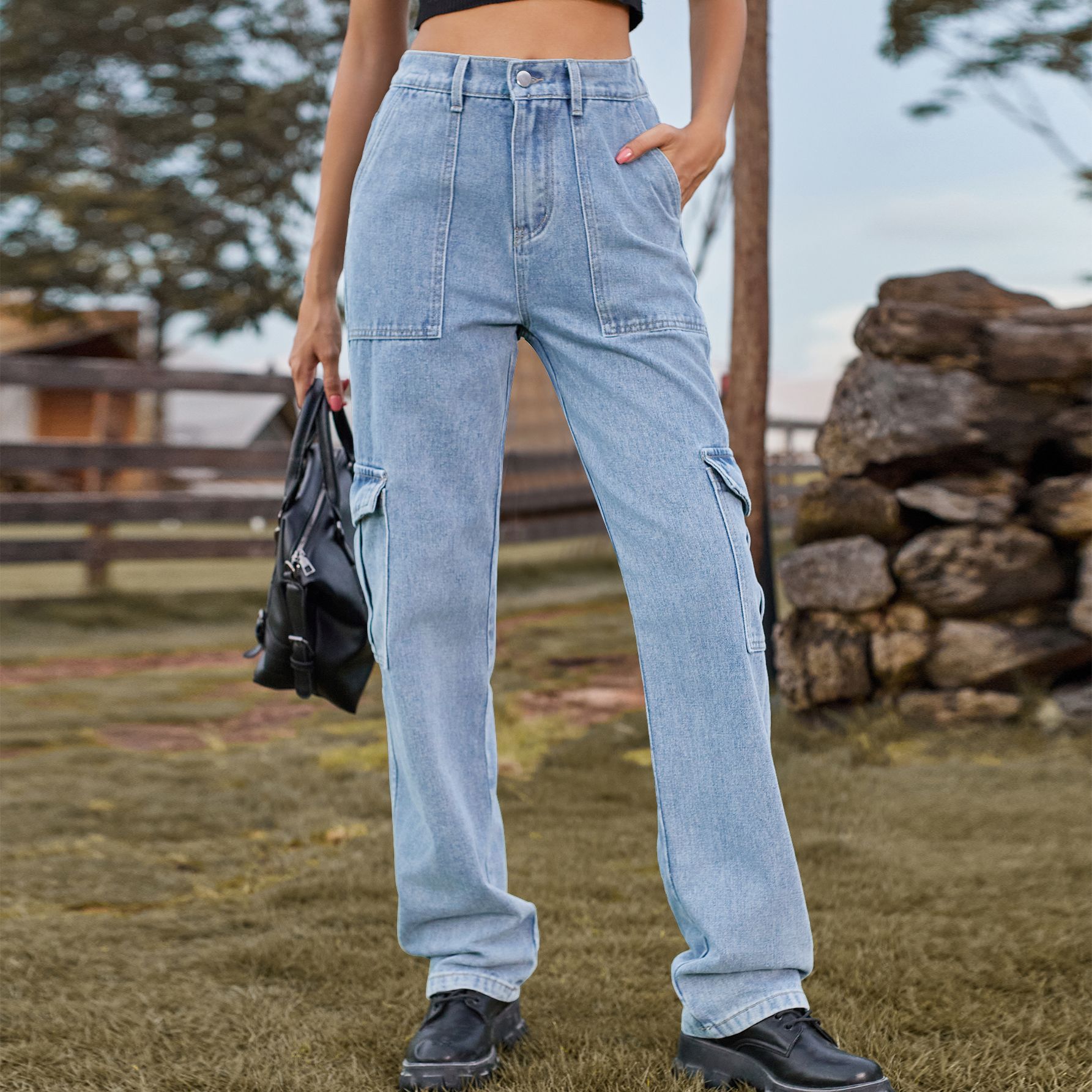 Chic INS Denim Pants Female St - огляд і ціна Women'S Fashion Utility Pants