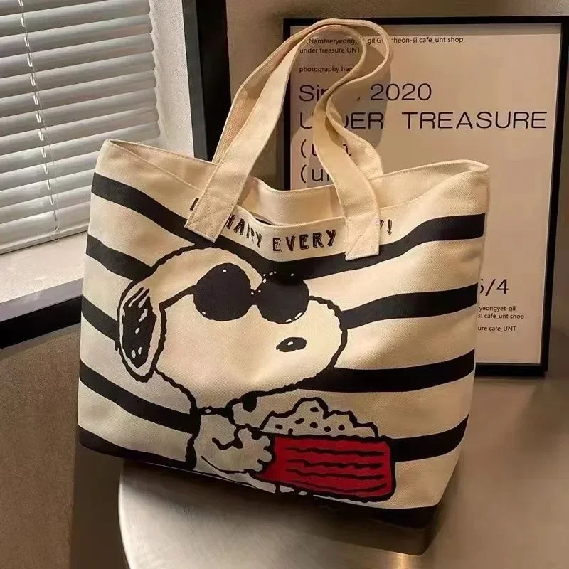 Snoopy Cartoon Large Capacity  - огляд і ціна Canvas Tote Bag