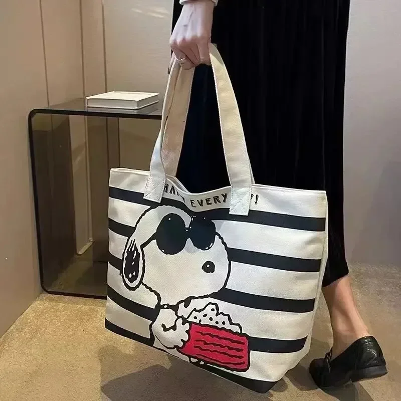 Snoopy Cartoon Large Capacity  - огляд і ціна Canvas Tote Bag
