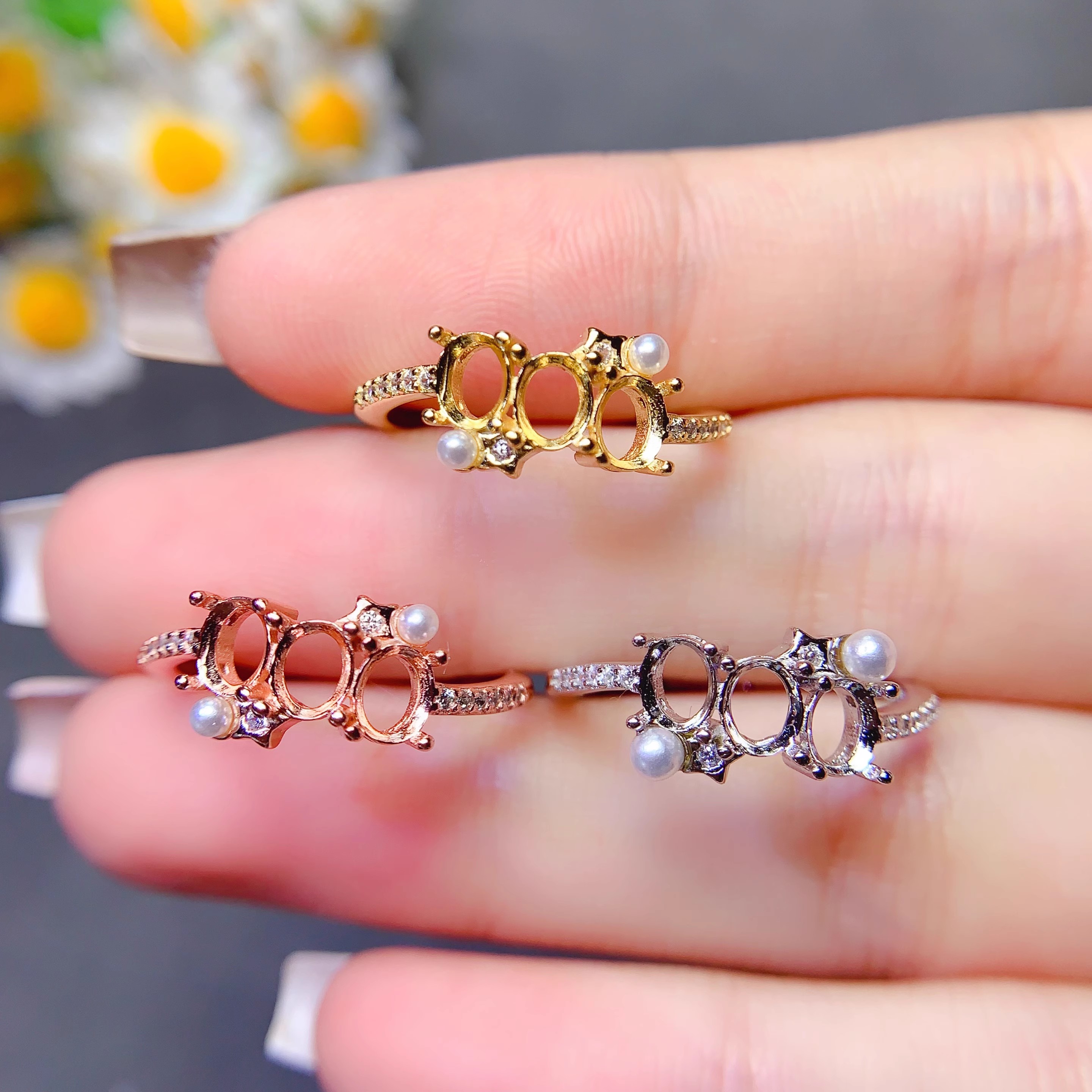 Setting 4*5mm Ellipse Stone S9 - огляд і ціна Women Fashion Rings